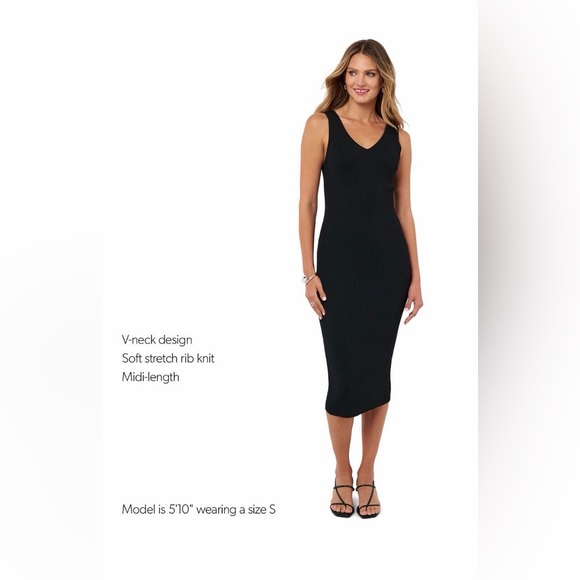 Edited by Remi Bader Tank Top Midi Dress Black Size X-Large•NWT - Picture 5 of 11